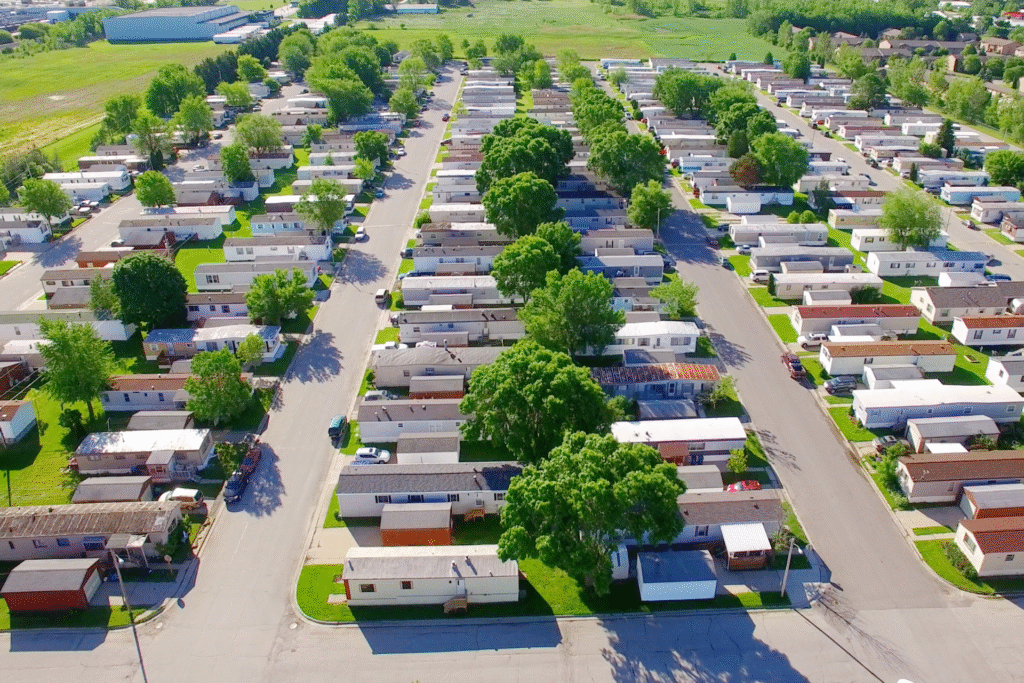 Improving landscaping and roads to prepare your mobile home park for sale and increase property value.